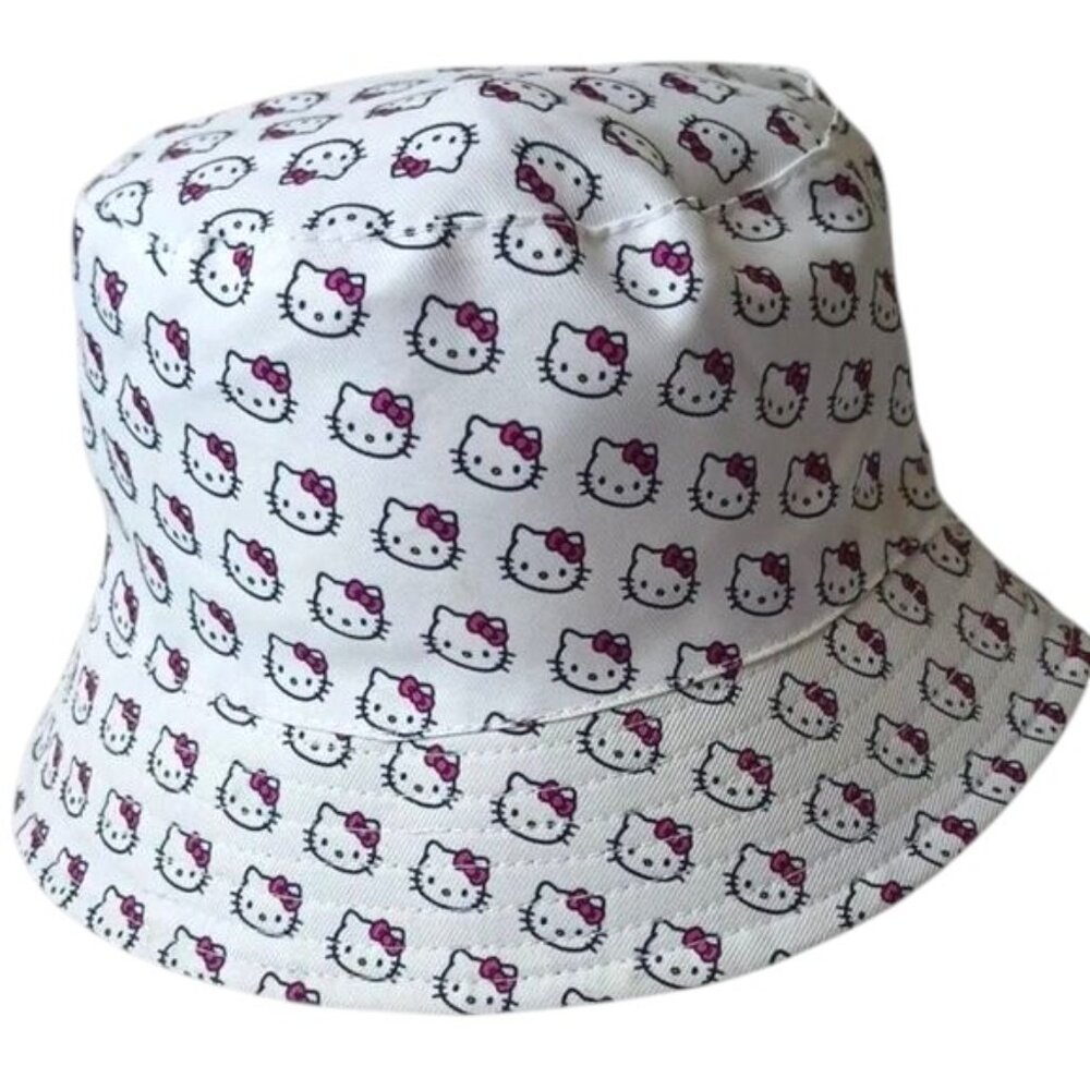 Sanrio Hello Kitty Bucket Hat White With All Over Print